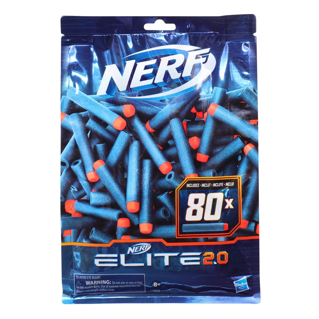 Dardos De Repuesto Nerf Elite 2.0 x80 Unidades