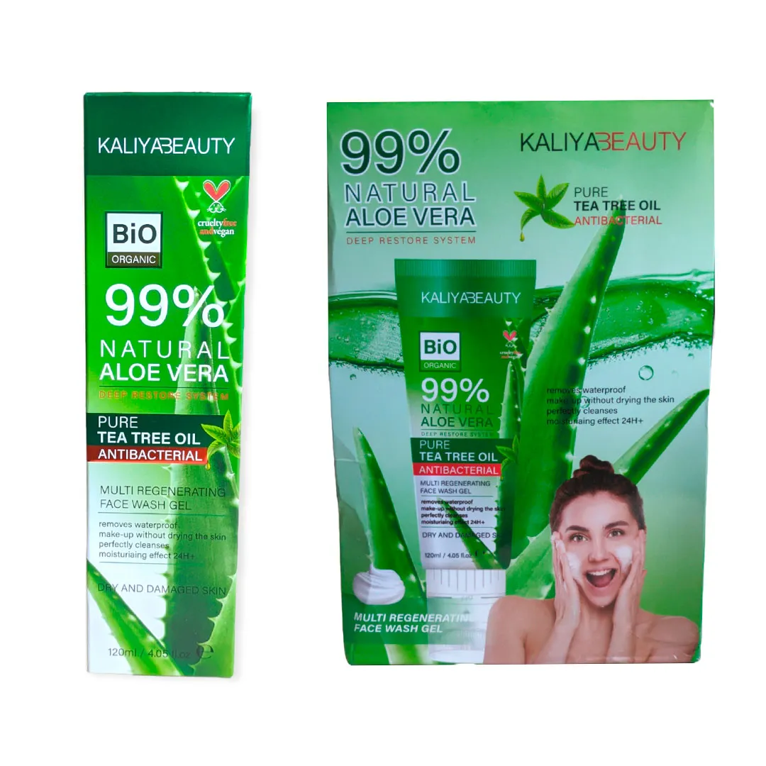 Limpiador Facial Espuma Con Masajeador De Aloe Vera Kaliyabeauty