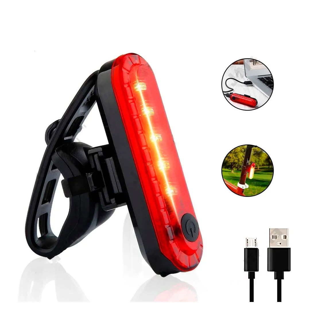 Luz Trasera Stop De Bicicleta Led Recargable Por USB