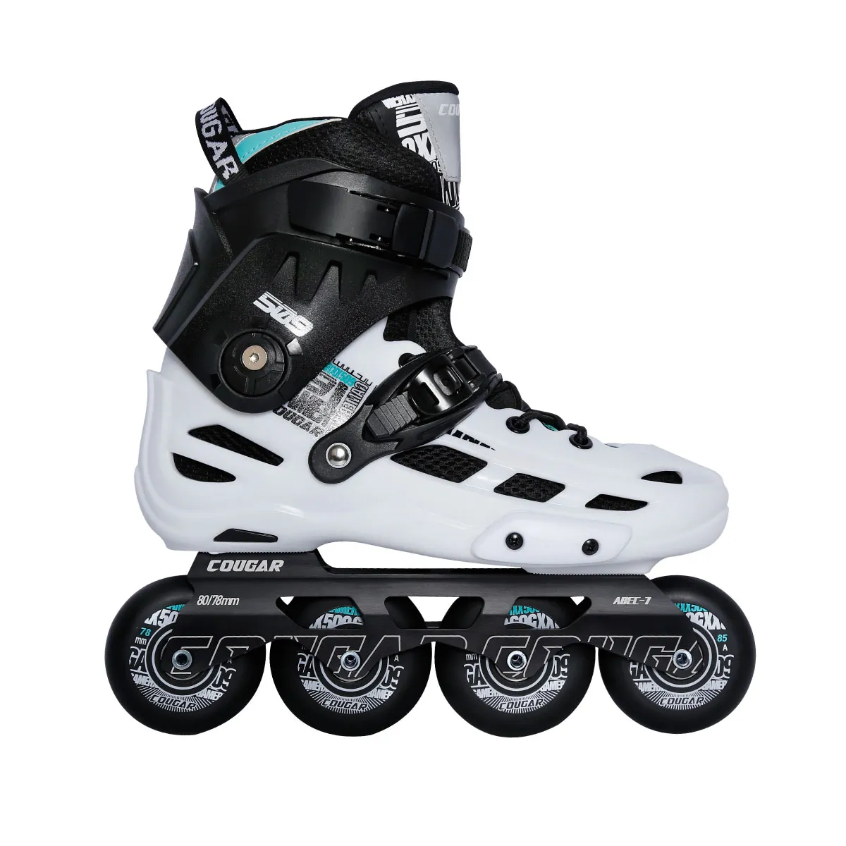 Patines en Linea Semiprofesionales Slalom  Cougar MZS509 Blanco