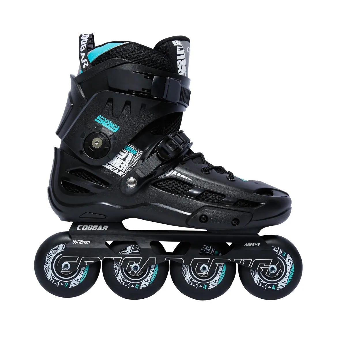 Patines en Linea Semiprofesionales Slalom  Cougar MZS509 Negro