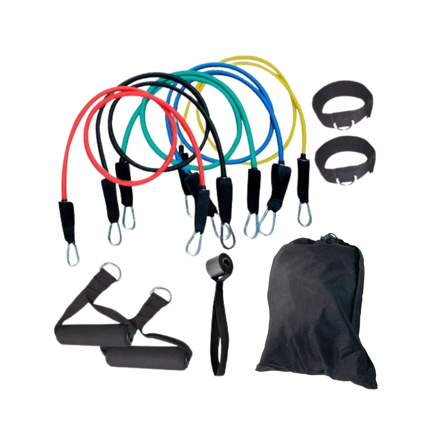 Kit Fitness Gym Bandas Completo Con Estuche Alluma Fit