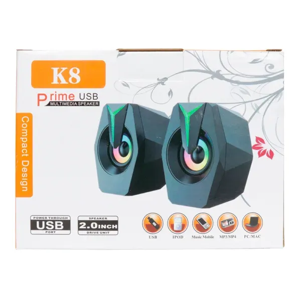 Speakers Usb Rgb Pc K8