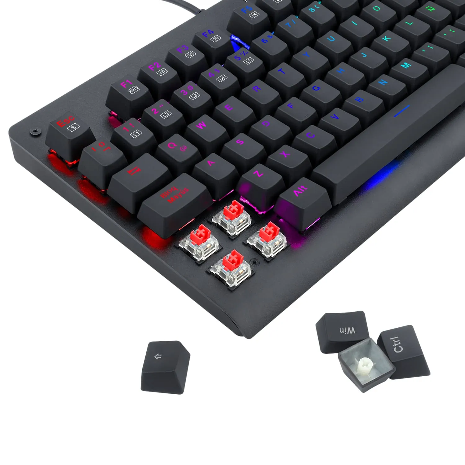 Teclado Gamer Redragon K568rgb-Sp Dark Avenger Mecanico