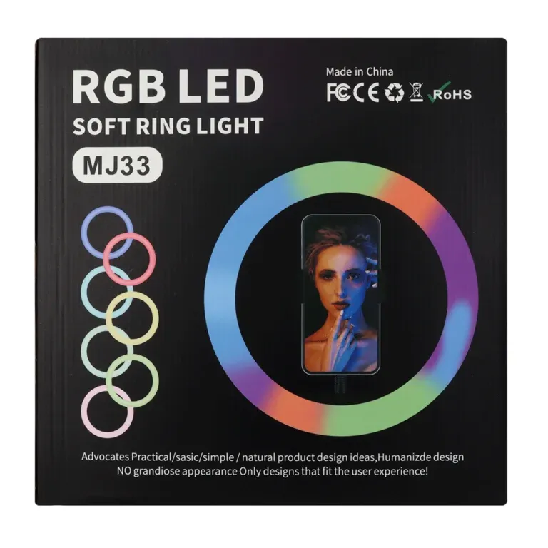 Aro D Luz 33 Cms Rgb+Tripode 2.1mtrs Mj