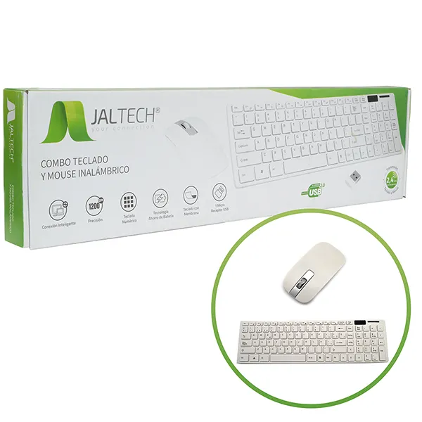 Combo Mouse Teclado Inalámbrico White 10306m