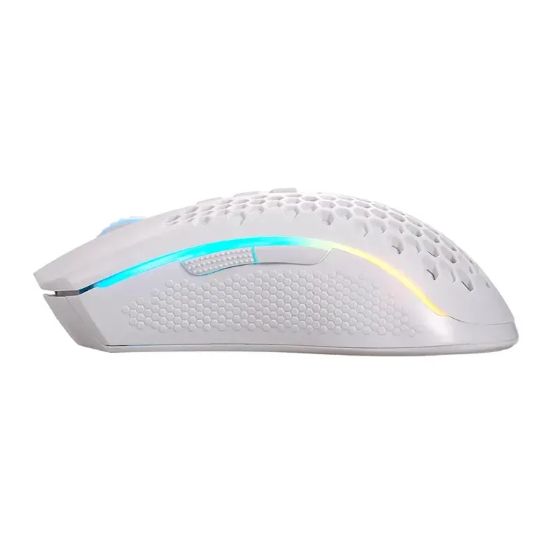 Mouse Inalambrico Gamer Redragon Storm Pro M808 Con Luces Rgb (Blanco)