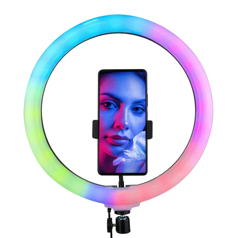 Aro D Luz 33 Cms Rgb+Tripode 2.1mtrs Mj