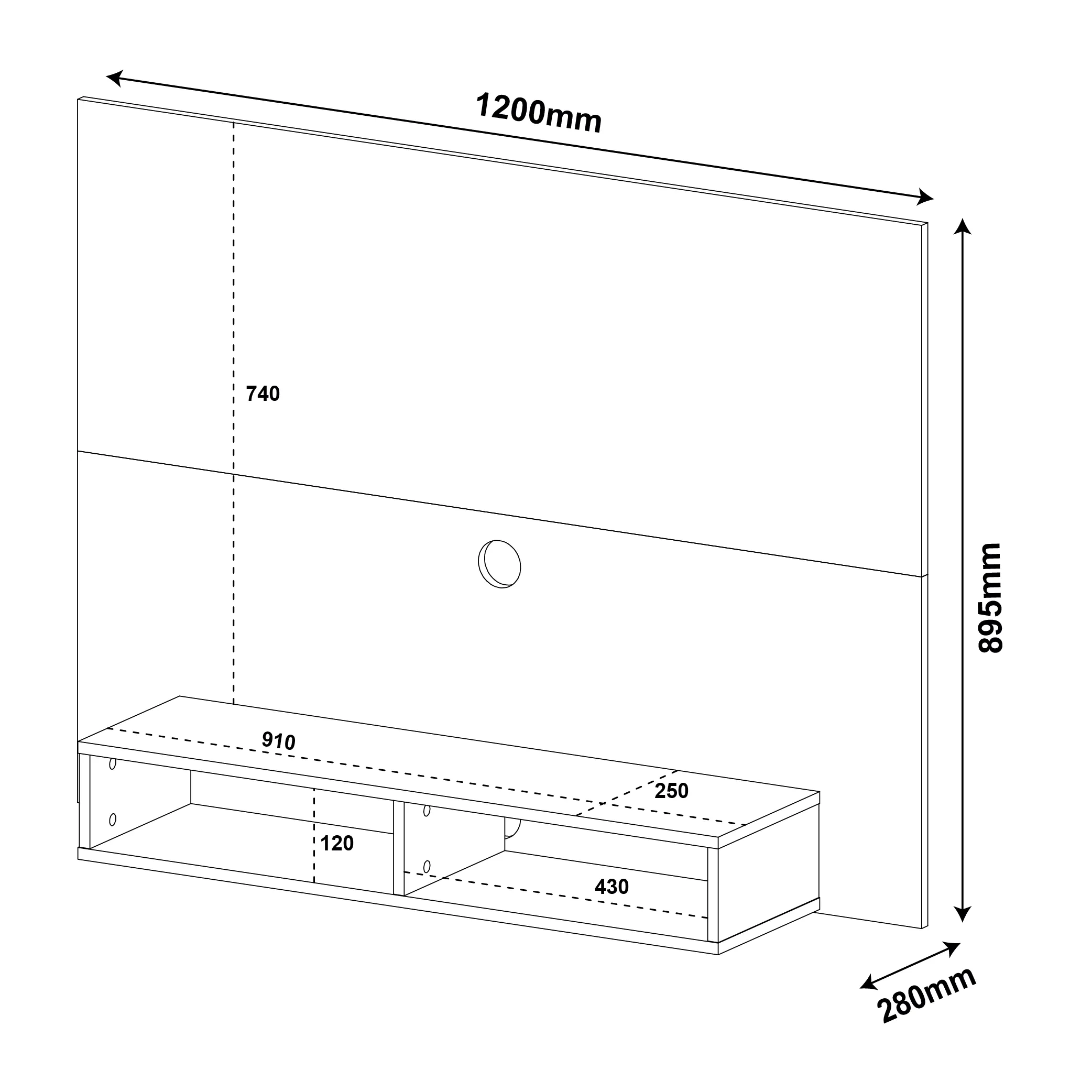 Mueble Tv Television Televisor Panel Tv Pantalla 42