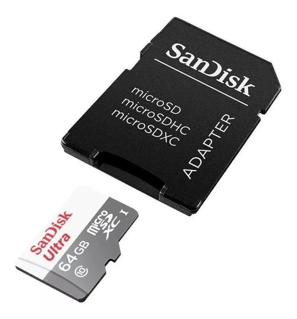 Tarjeta de Memoria Micro SD SanDisk 64GB Ultra Con Adaptador