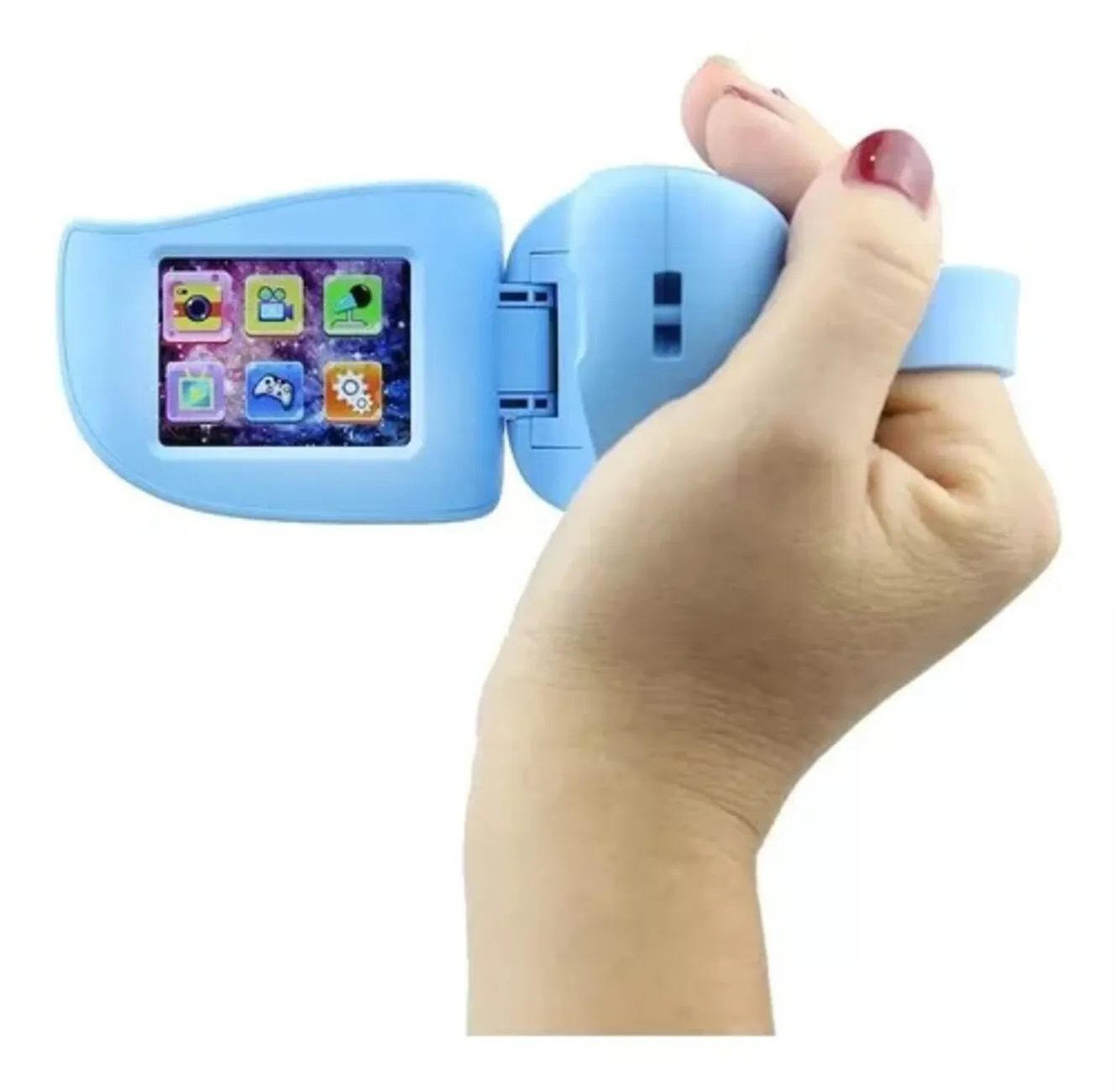 Camara Digital Filmadora Para Niños Con Juegos Recargable Color Azul