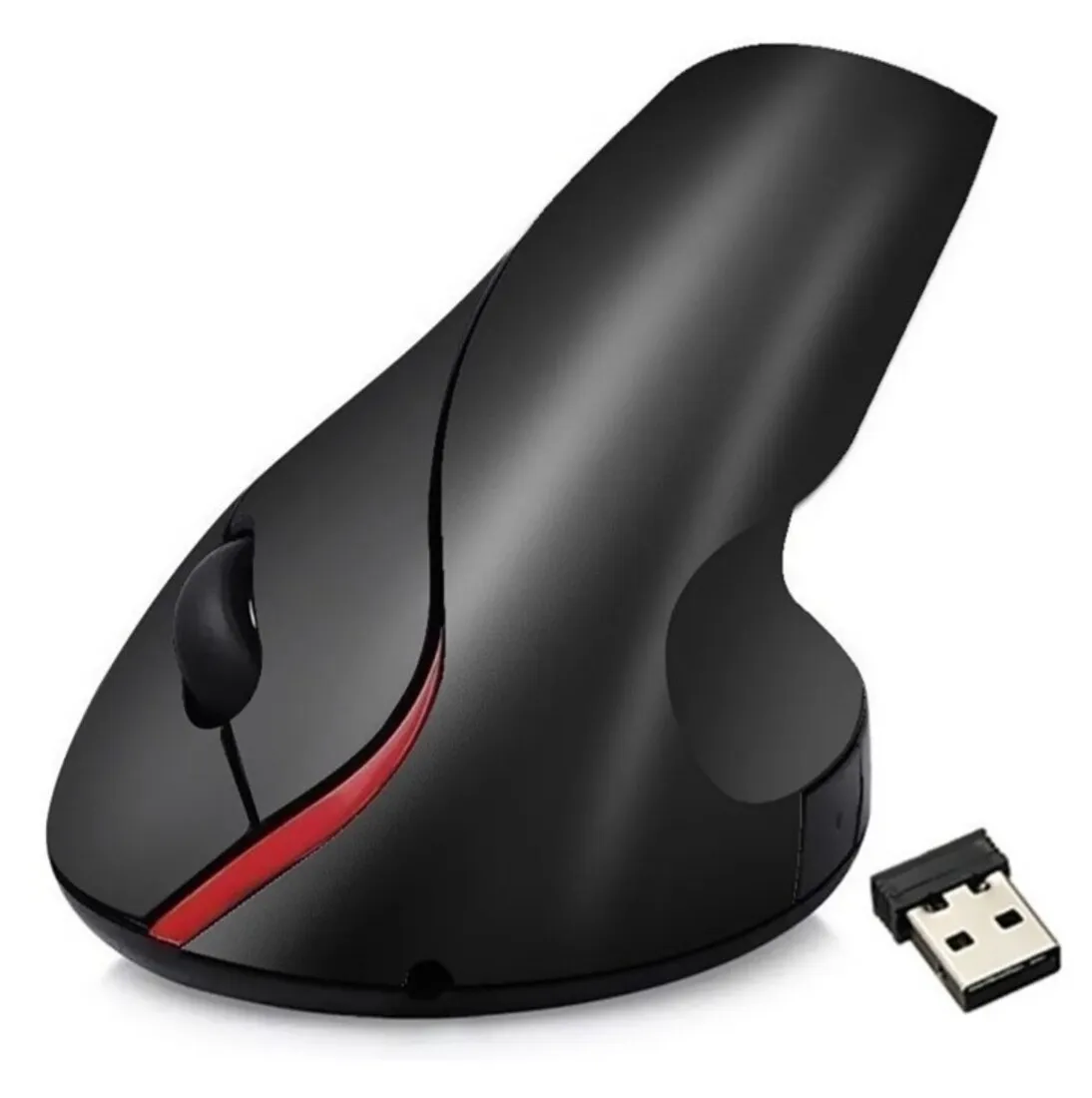 Mouse Vertical Ergonómico Inalambrico USB 5 Botones Optico Color Black