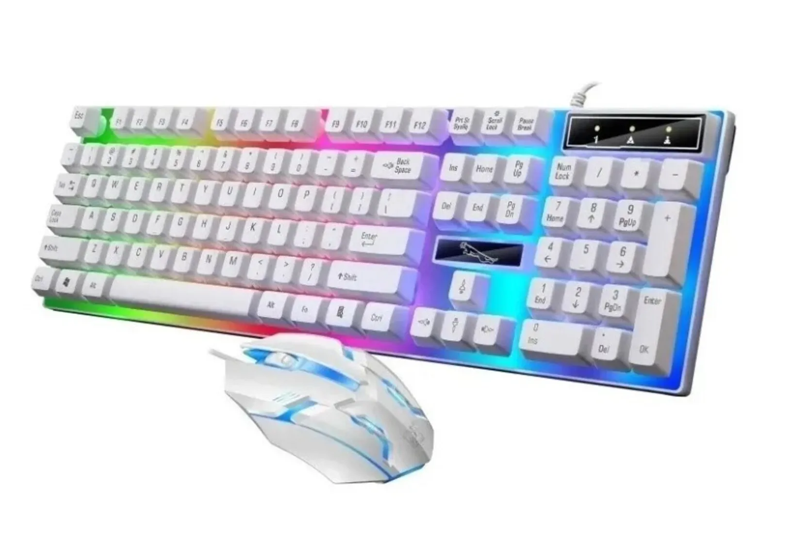 Mouse Y Teclado Gamer RGB Aoas M 400 Blanco