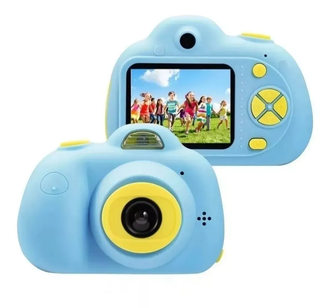 Camara Digital Para Niños Huellitas Azul Fotos Vídeos Con Juego Incorporado