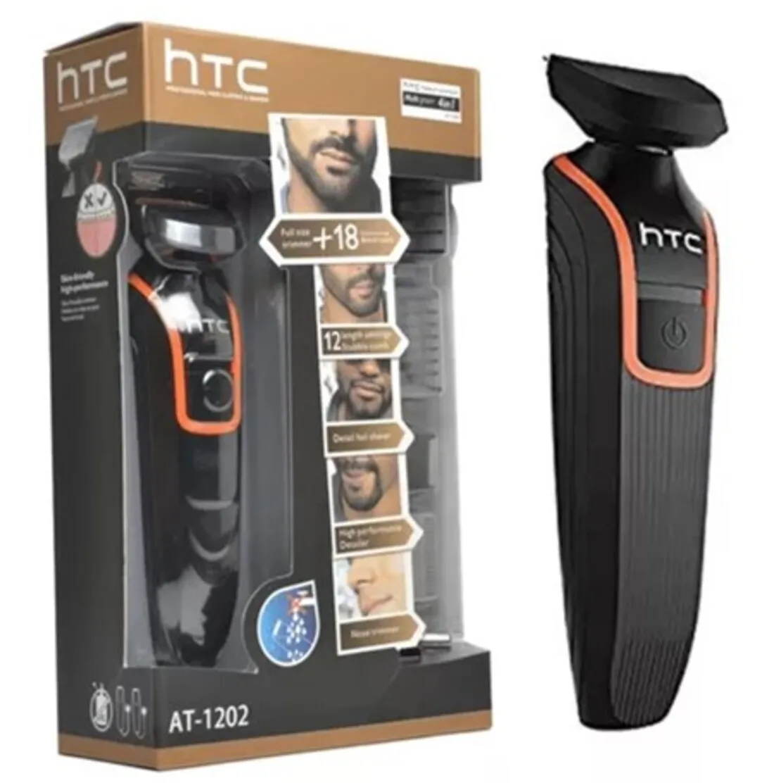 Maquina HTC - 1202 Depiladora Afeitadora Barbera Electrica 4 En 1