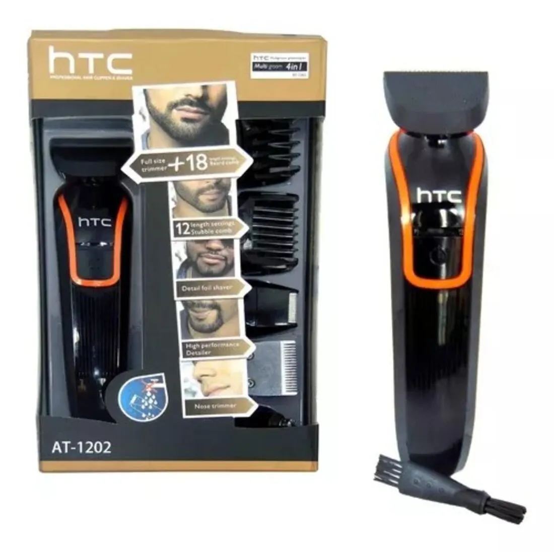 Maquina HTC - 1202 Depiladora Afeitadora Barbera Electrica 4 En 1