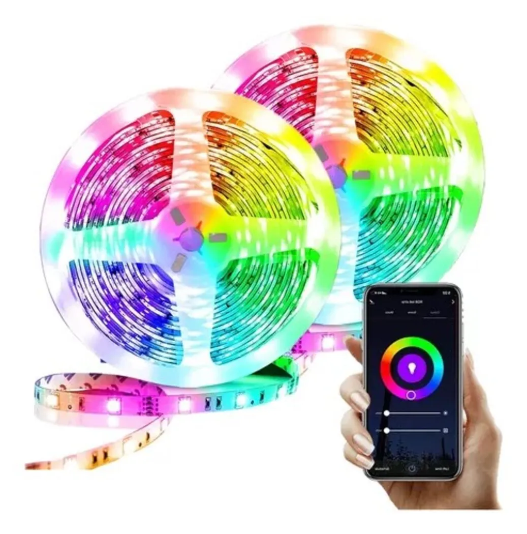 Cinta Tira Luces Led Rgb Wifi 10 Metros Totales - App 