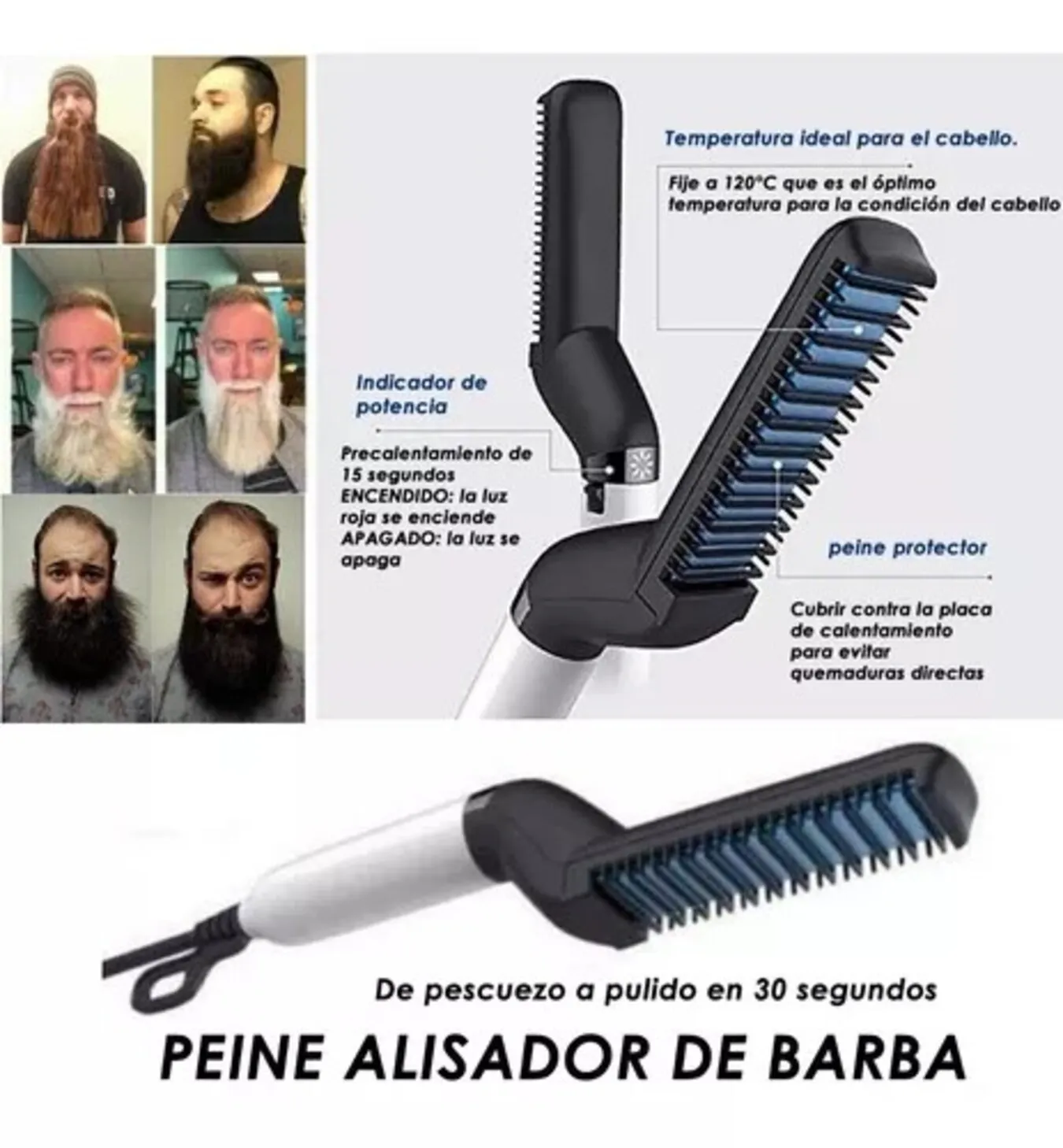 Plancha Para La Barba Y El Cabello Plancha Para Hombres