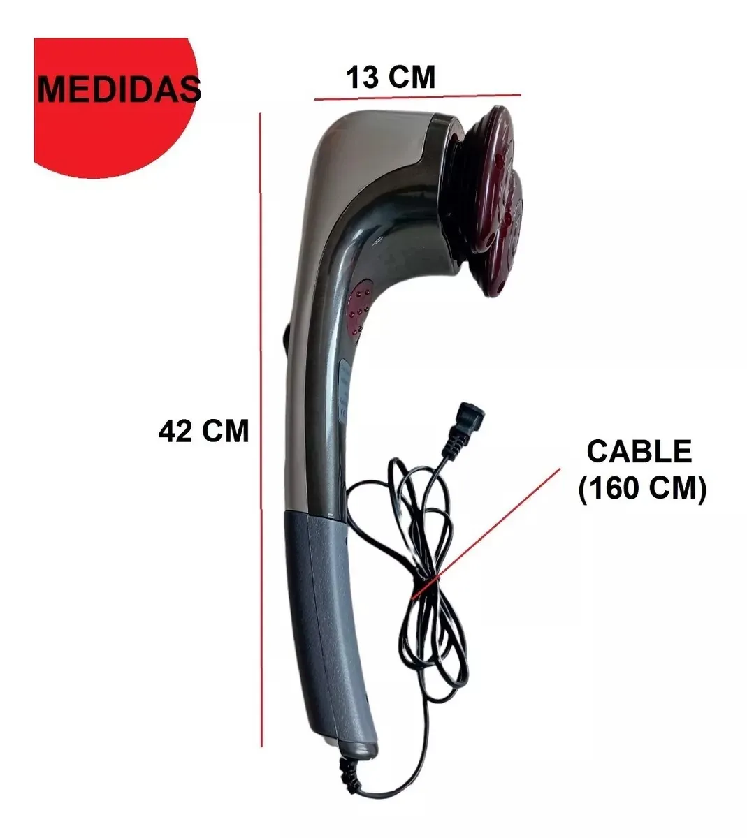 Masajeador Eléctrico Doble Cabeza Corporal Con Infrarrojo