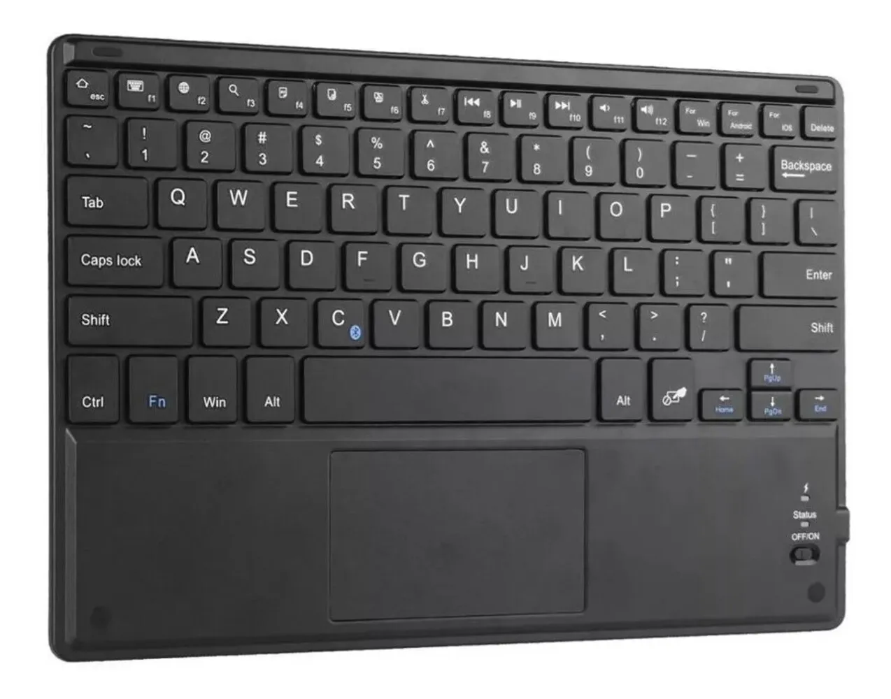 Teclado Inalámbrico + Trackpad (mouse) Bluetooth Recargable