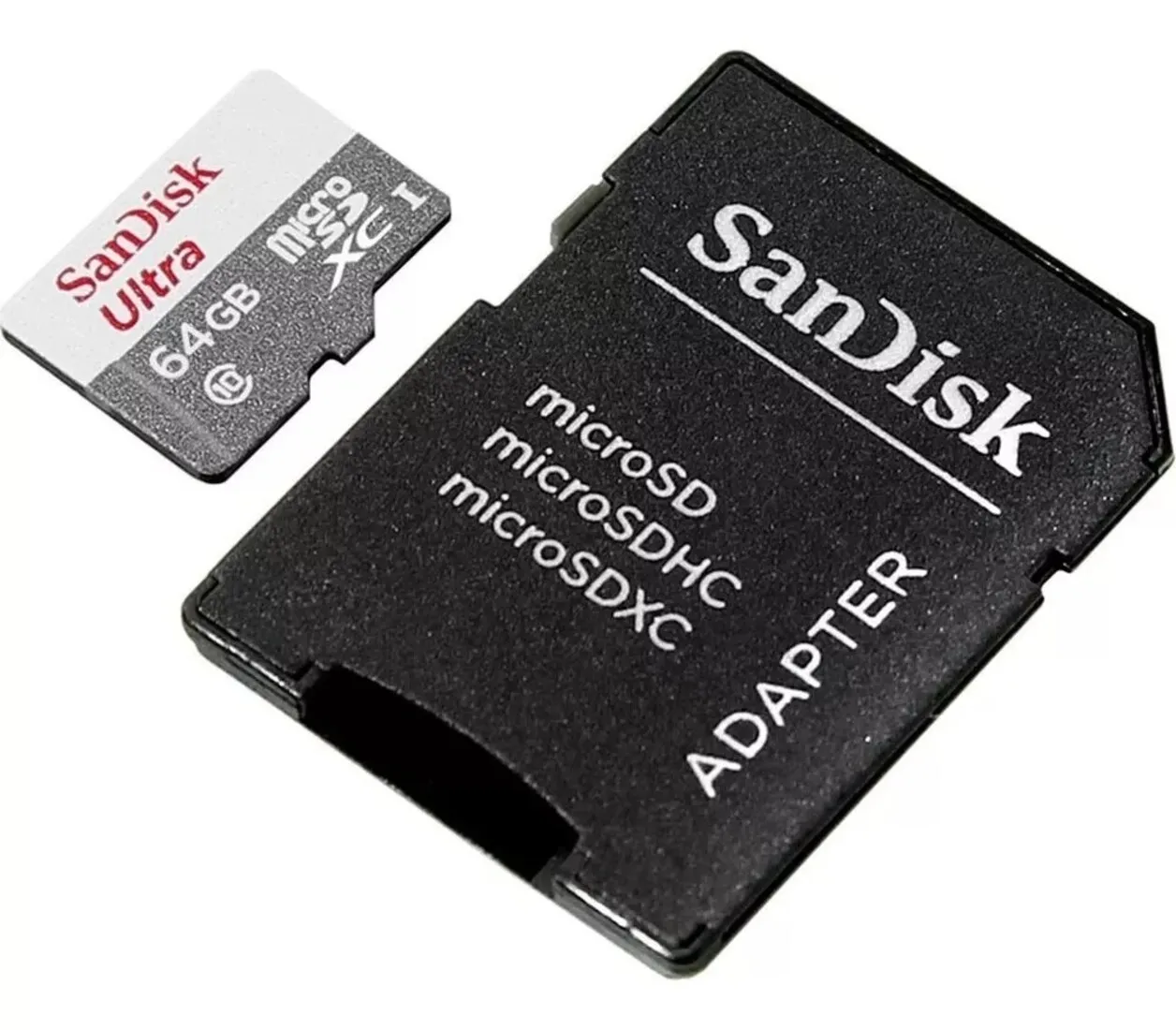 Tarjeta de Memoria Micro SD SanDisk 64GB Ultra Con Adaptador