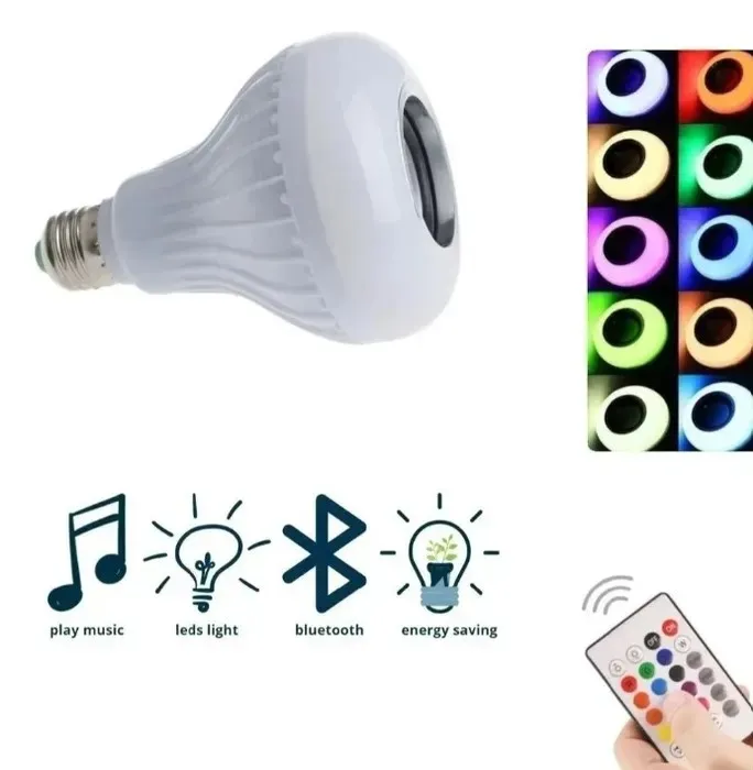  Bombillo Parlante Led Bluetooth Multicolor Rgb + Control