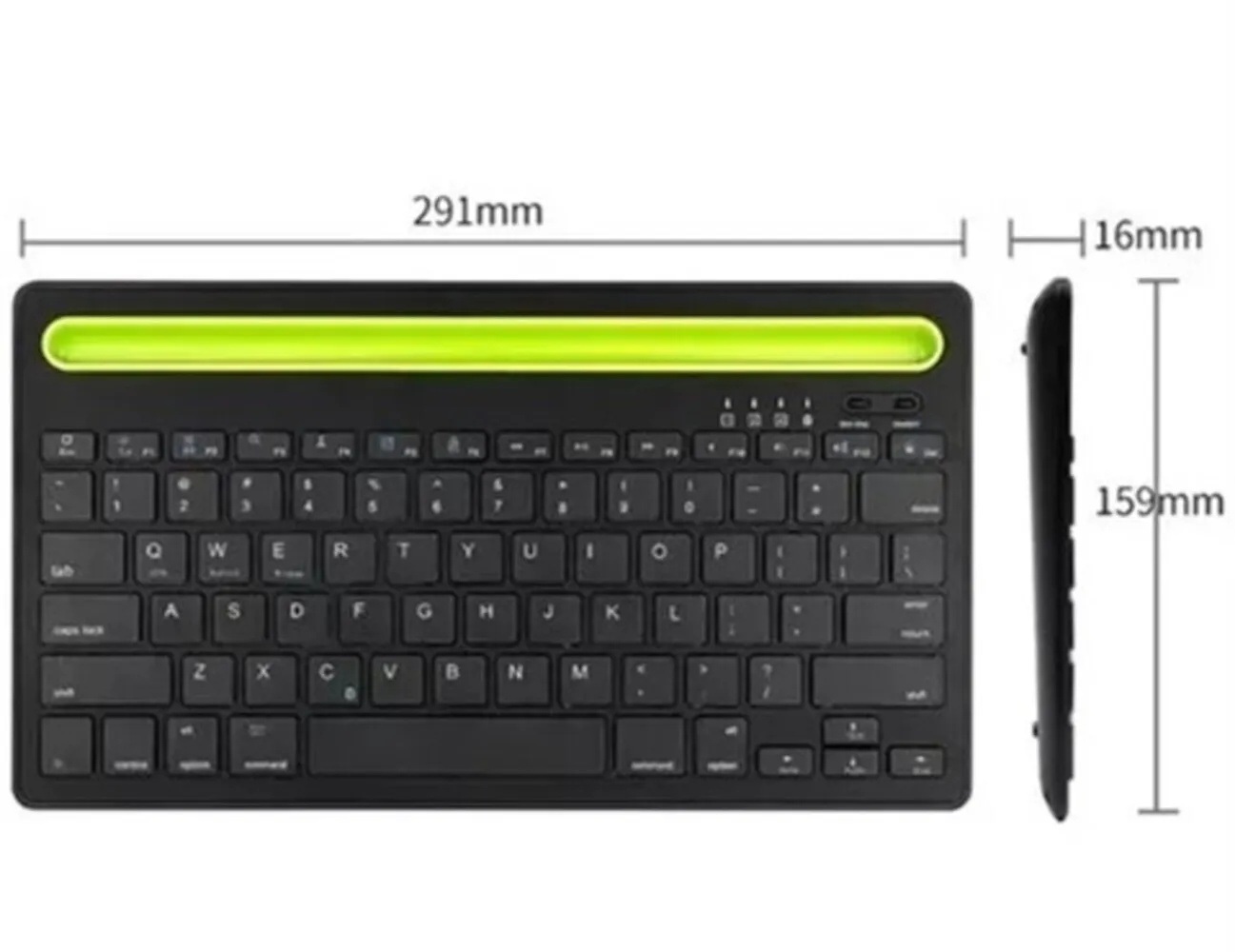 Teclado Bluetooth Recargable Doble Canal Multi Dispositivo Tablet Celular