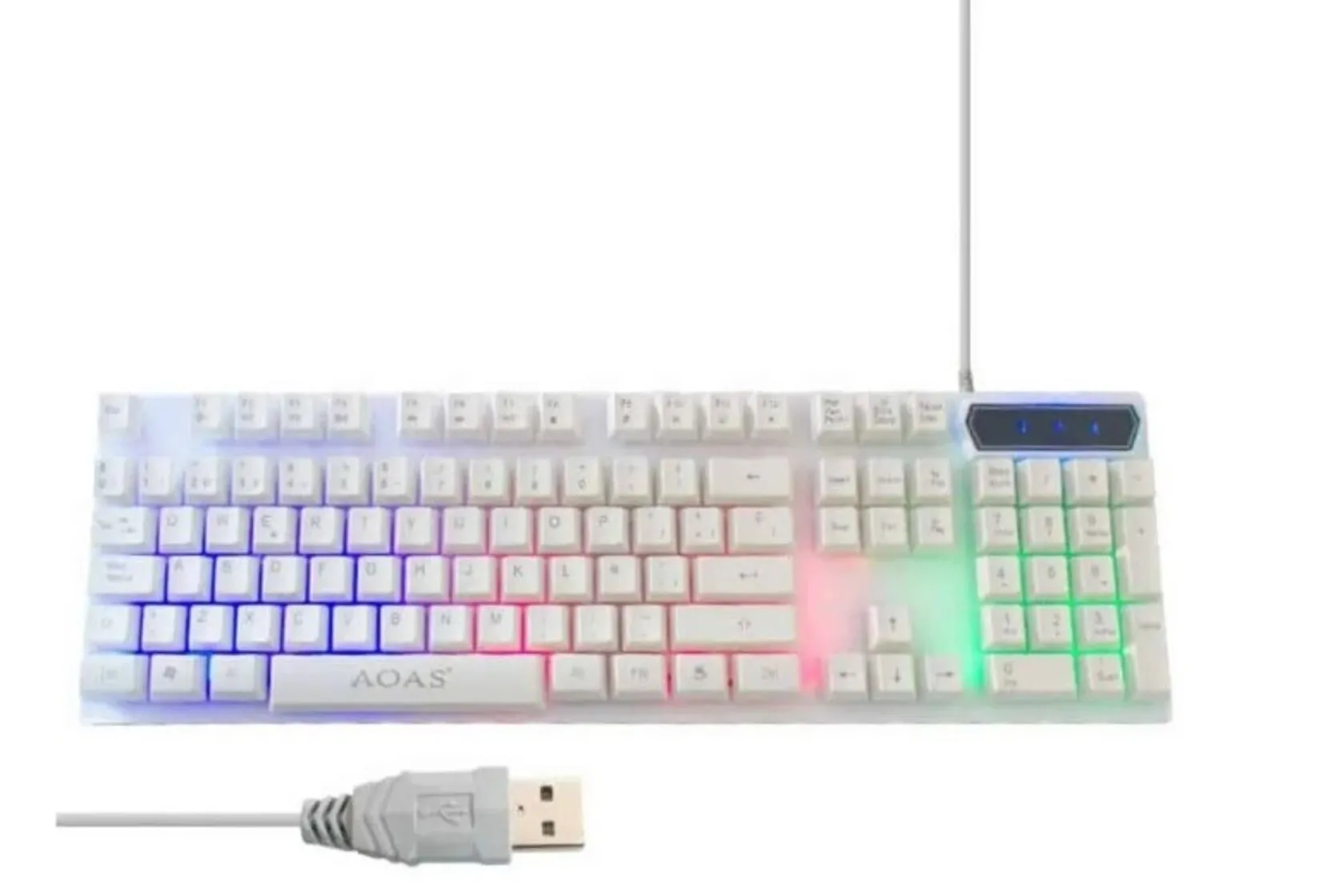 Mouse Y Teclado Gamer RGB Aoas M 400 Blanco