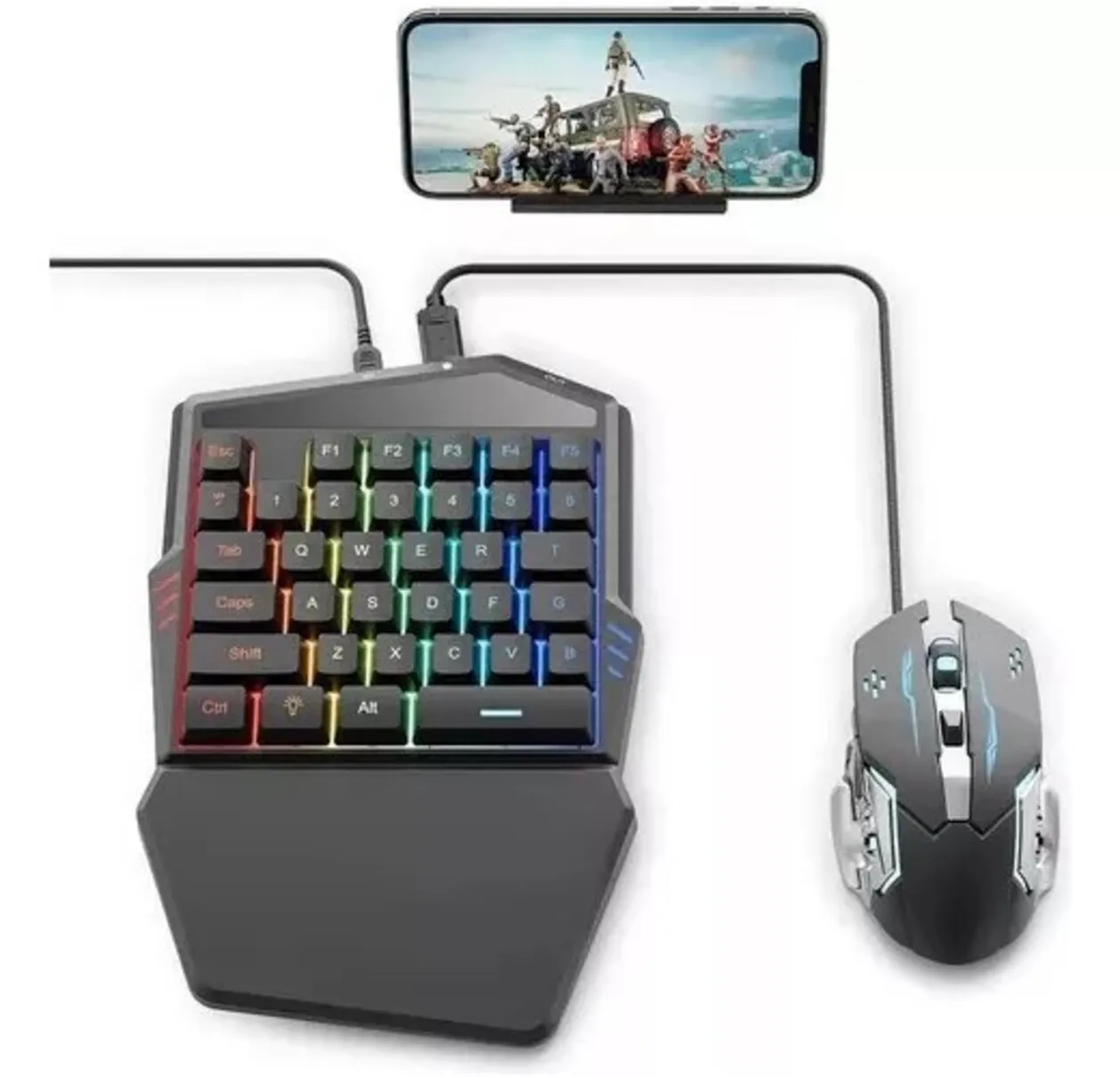 Combo Gamer Celular Bluetooth 4 In 1 Mobile Pack Mouse + Teclado