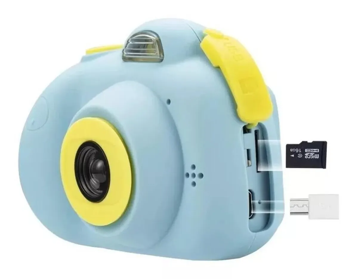 Camara Digital Para Niños Huellitas Azul Fotos Vídeos Con Juego Incorporado