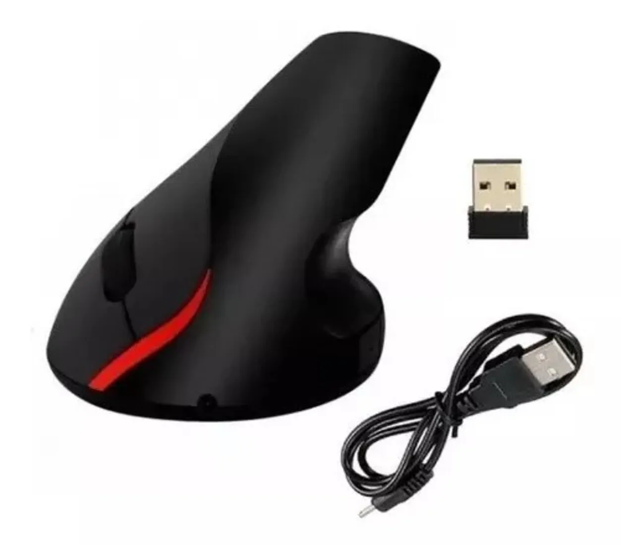 Mouse Vertical Ergonómico Inalambrico USB 5 Botones Optico Color Black