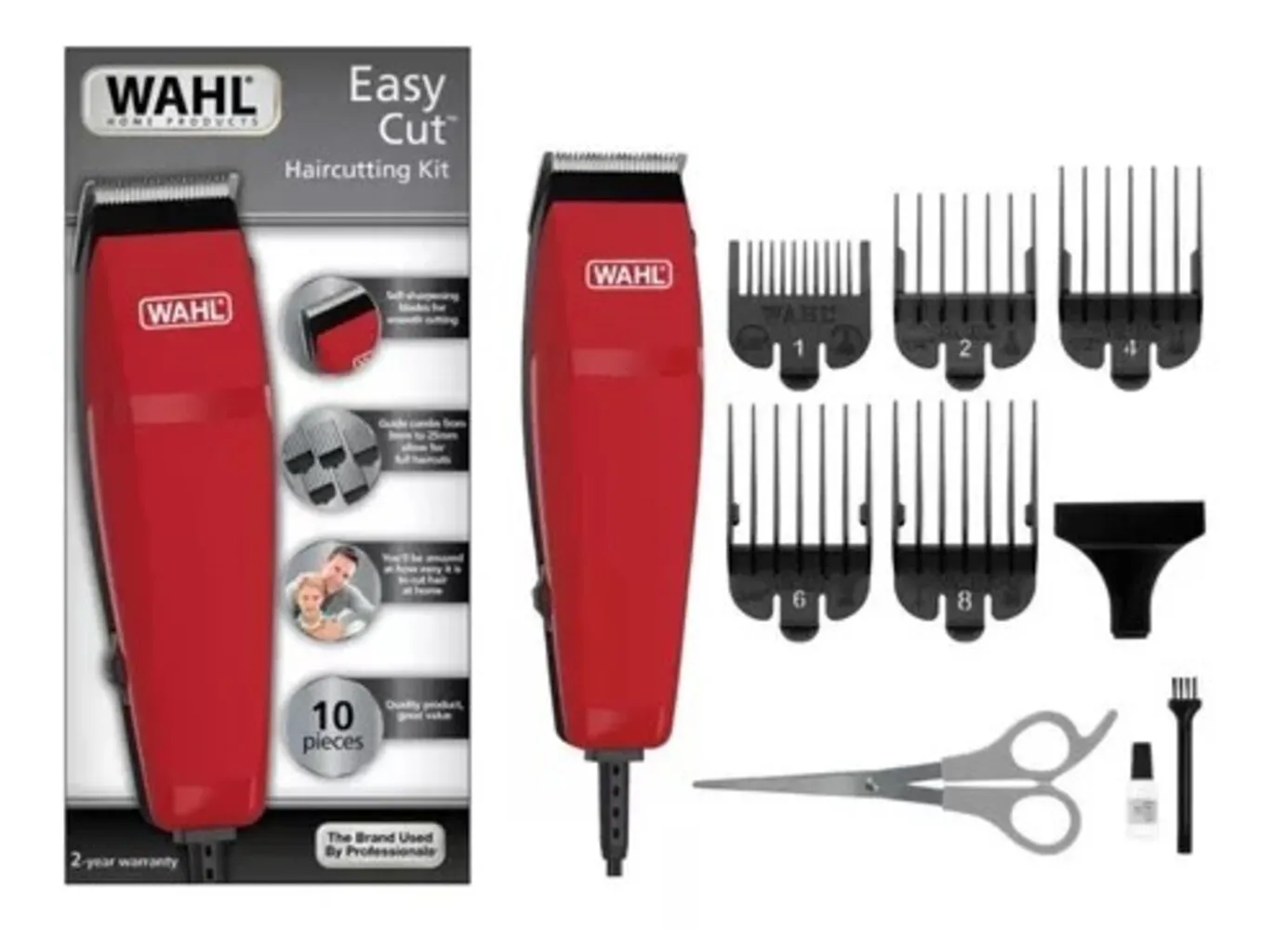 Maquina Patillera Wahl Easy 10 Piezas Corte Original