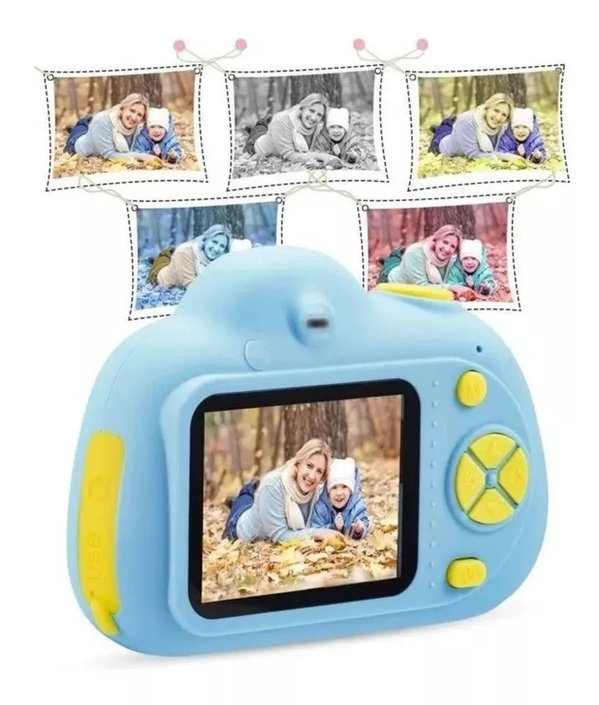 Camara Digital Para Niños Huellitas Azul Fotos Vídeos Con Juego Incorporado