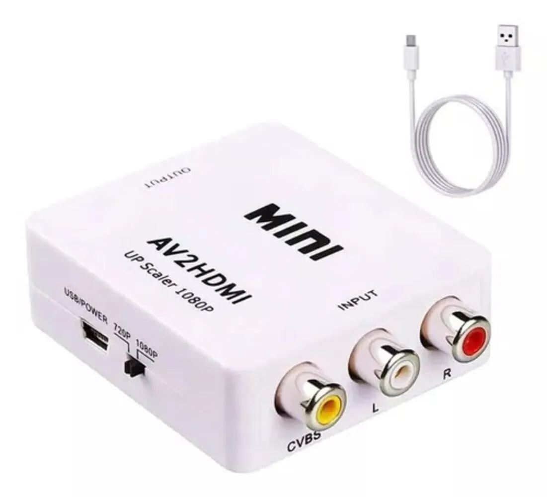 Convertidor Adaptador De Rca A Hdmi Video Full Hd 1080p