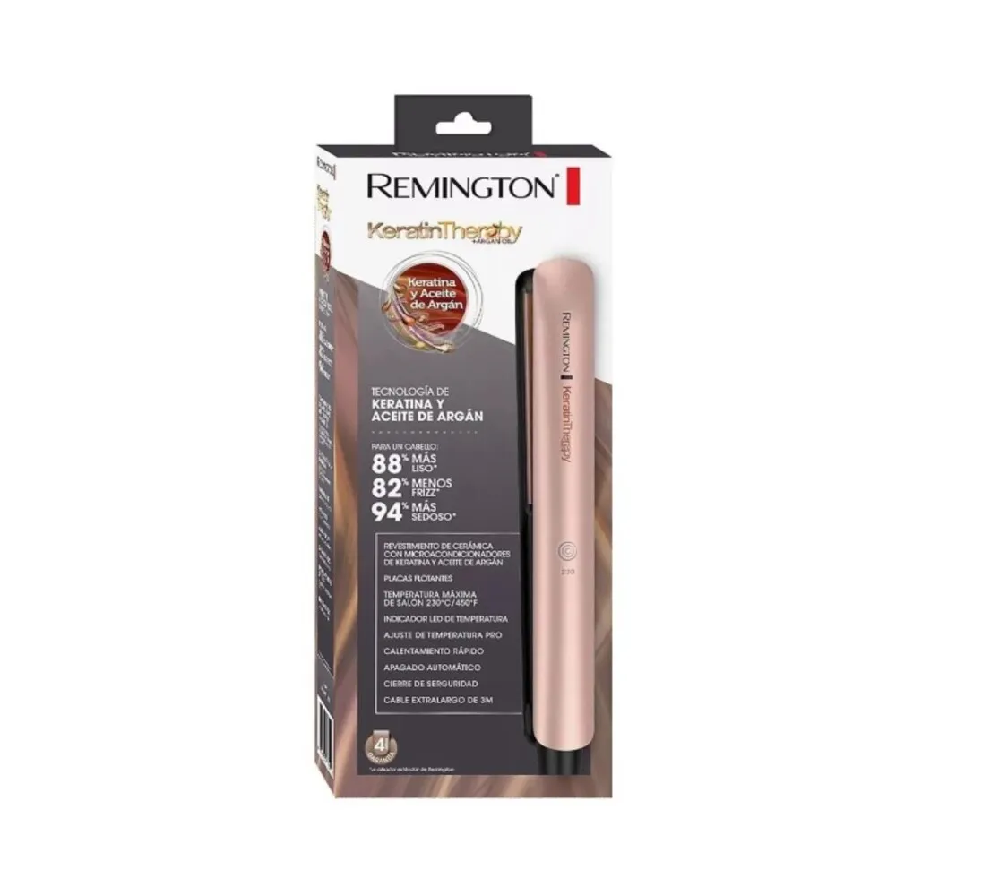 Plancha de Cabello Remington Keratin Therapy Y Aceite De Argán Original