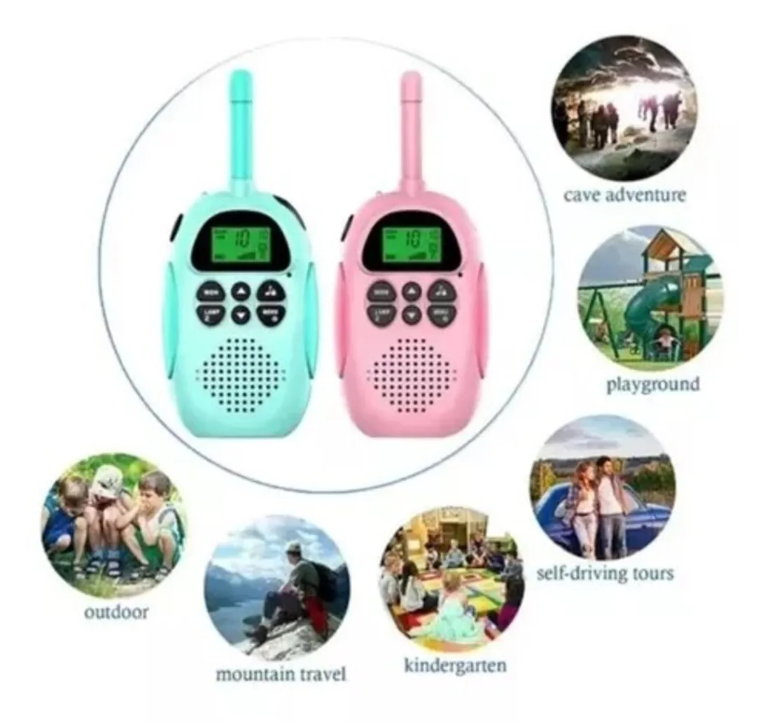 Radios Walkie Talkies Para Niños De Largo Alcance Recargables 