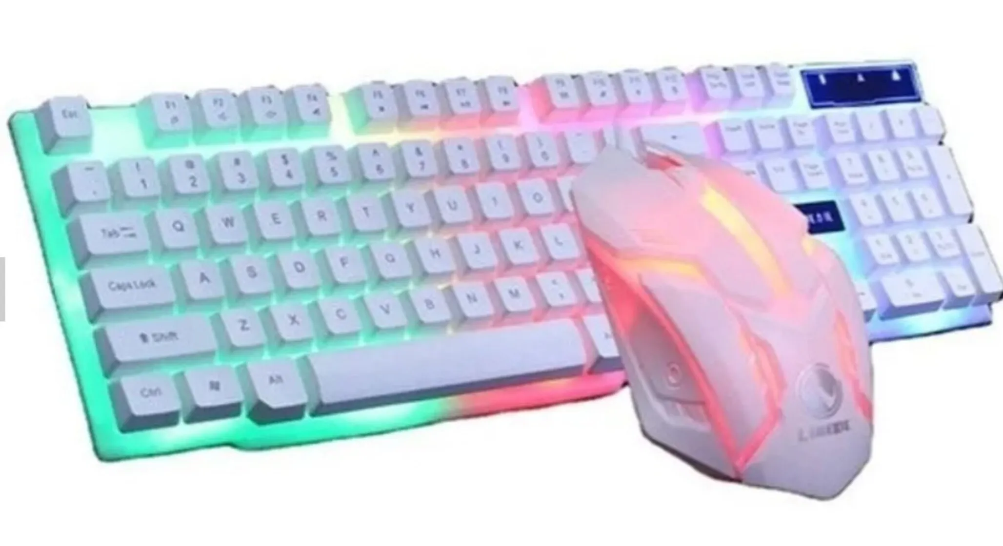 Mouse Y Teclado Gamer RGB Aoas M 400 Blanco