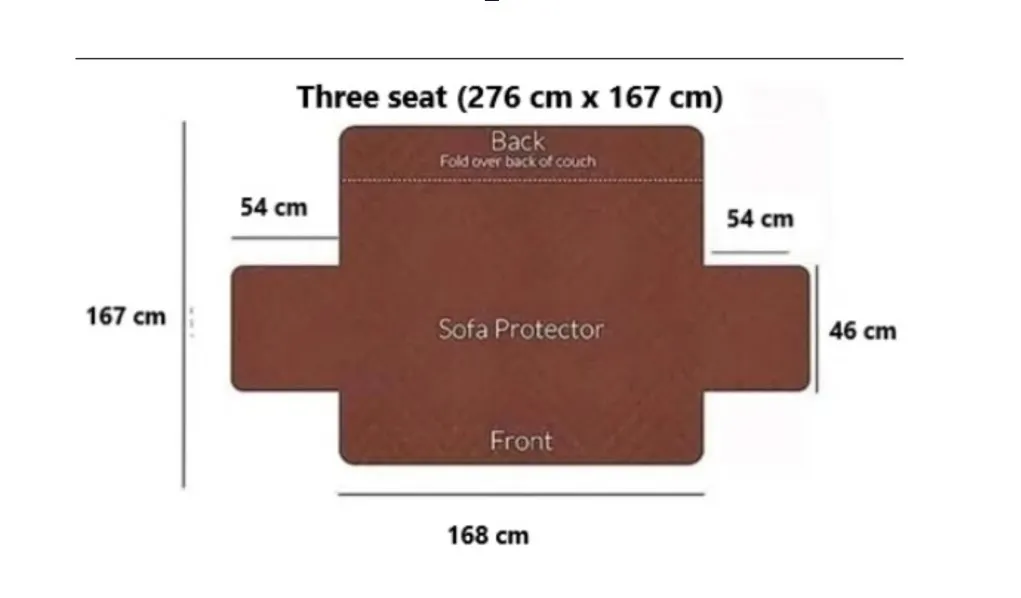 Forro Protector Silla Sofá Doble Faz Cubre Sofá 3 Puestos Lavable