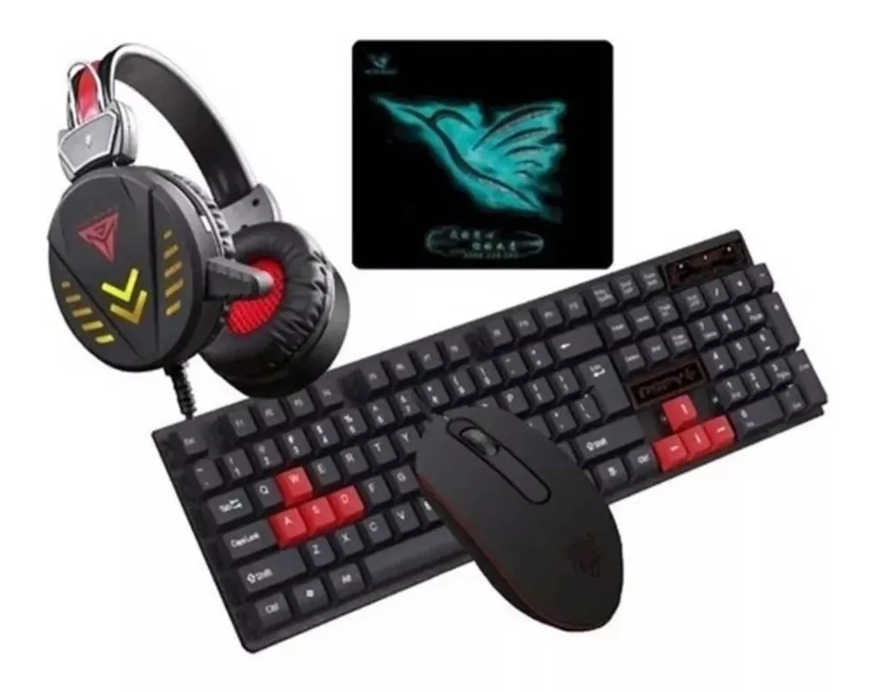 Combo Teclado Mouse Y Diadema Tipo Gamer 4 En 1 K60