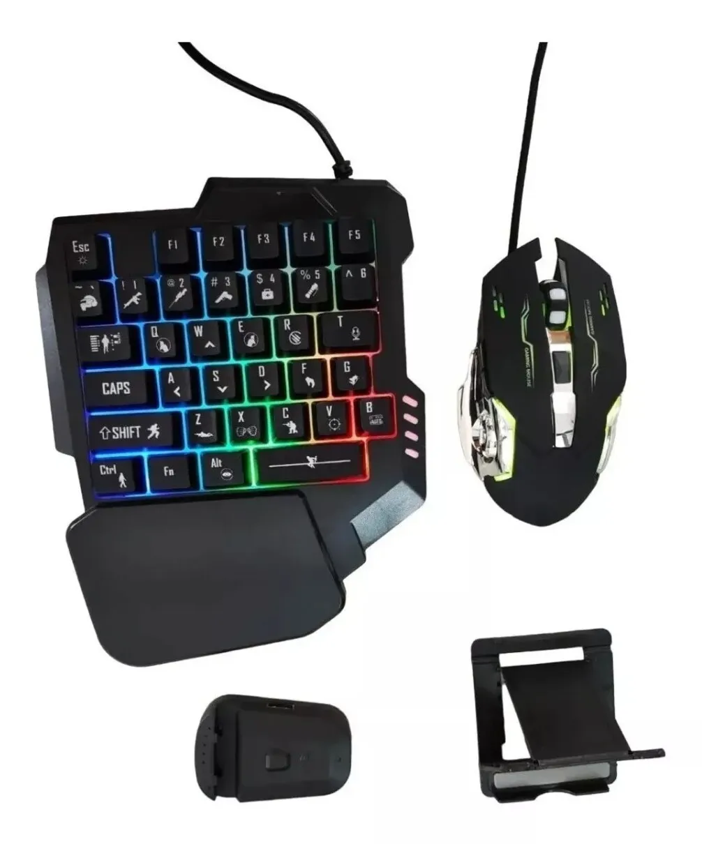 Combo Gamer Celular Bluetooth 4 In 1 Mobile Pack Mouse + Teclado