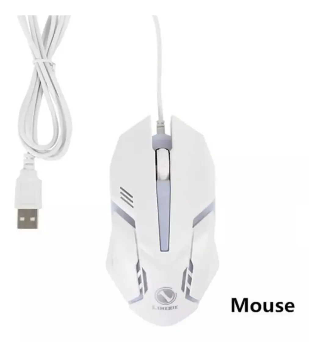 Mouse Y Teclado Gamer RGB Aoas M 400 Blanco