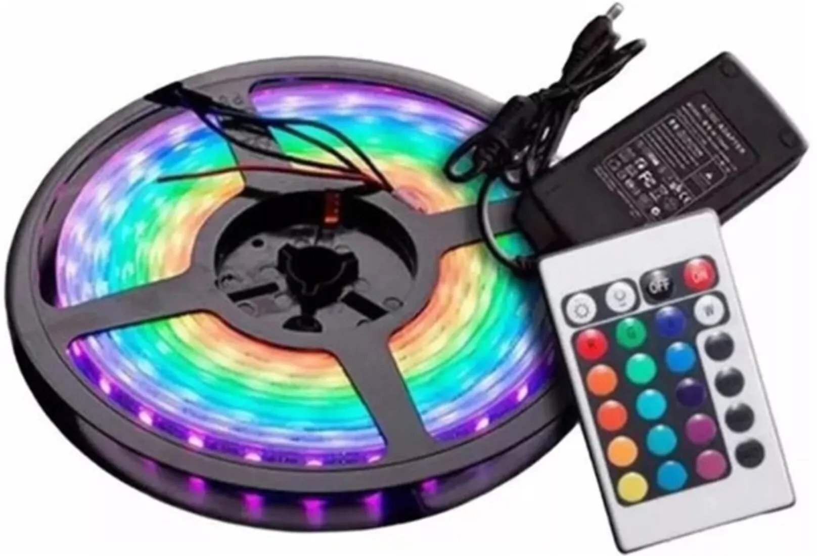 Cinta Tira Luces Led RGB 5 Metros Con Control