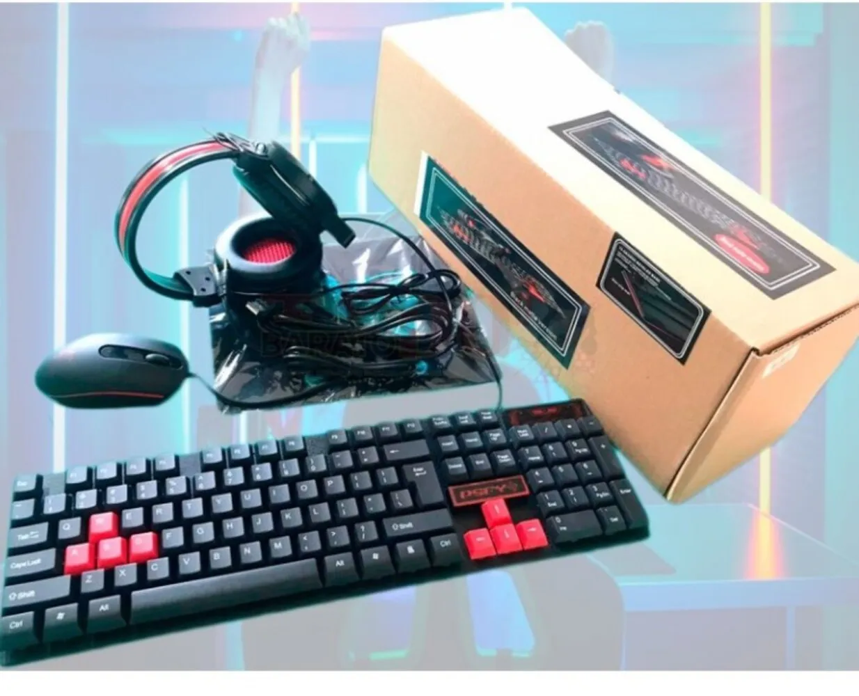 Combo Teclado Mouse Y Diadema Tipo Gamer 4 En 1 K60