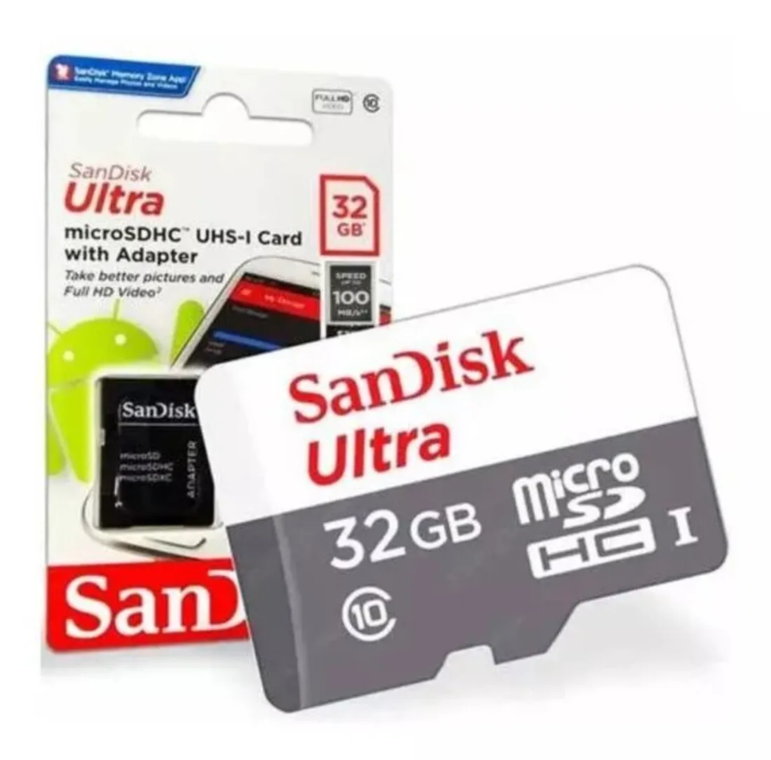 Tarjeta de Memoria Micro SD SanDisk 32GB Ultra Con Adaptador