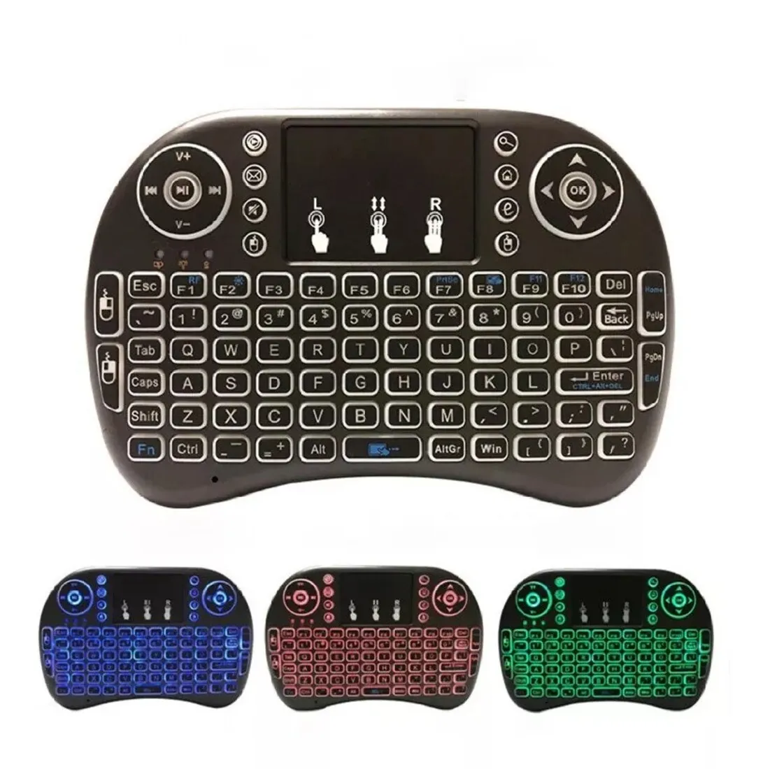 Mini Teclado Inalámbrico Android Smart Tv Iluminado Tvbox