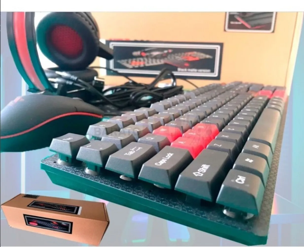 Combo Teclado Mouse Y Diadema Tipo Gamer 4 En 1 K60