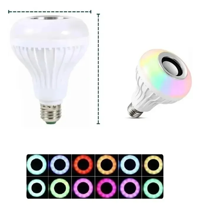  Bombillo Parlante Led Bluetooth Multicolor Rgb + Control