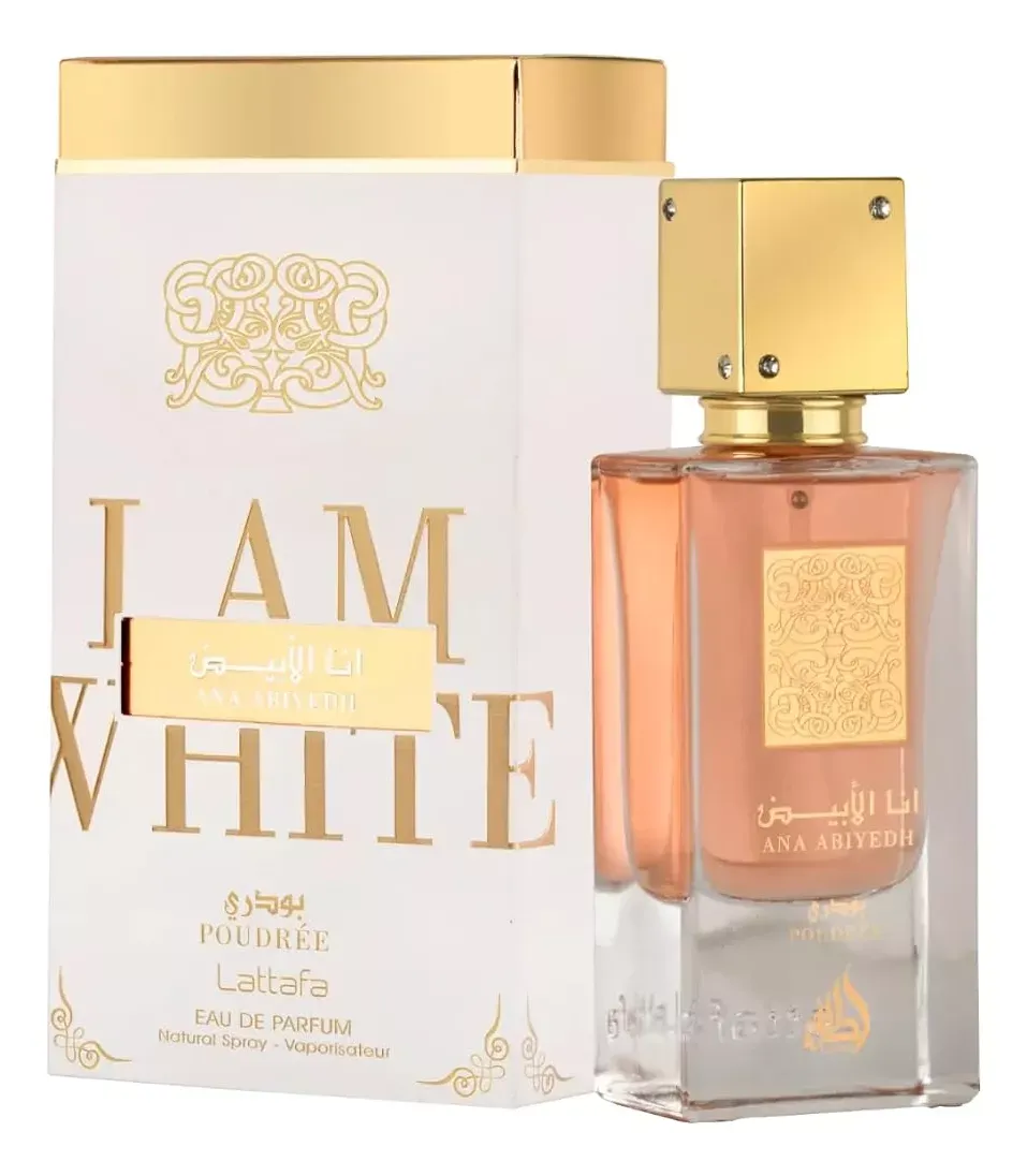 Perfume Arabe Lattafa Ana Abiyedh Poudree I Am With Woman Eau de Parfum 60ml Original 