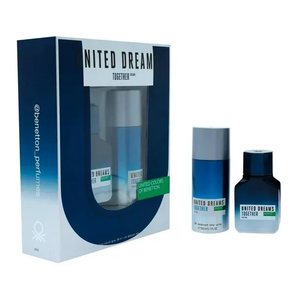 Perfume Estuche Benetton United  Dreams Together  Men 2 Piezas Eau de Toilette Original 