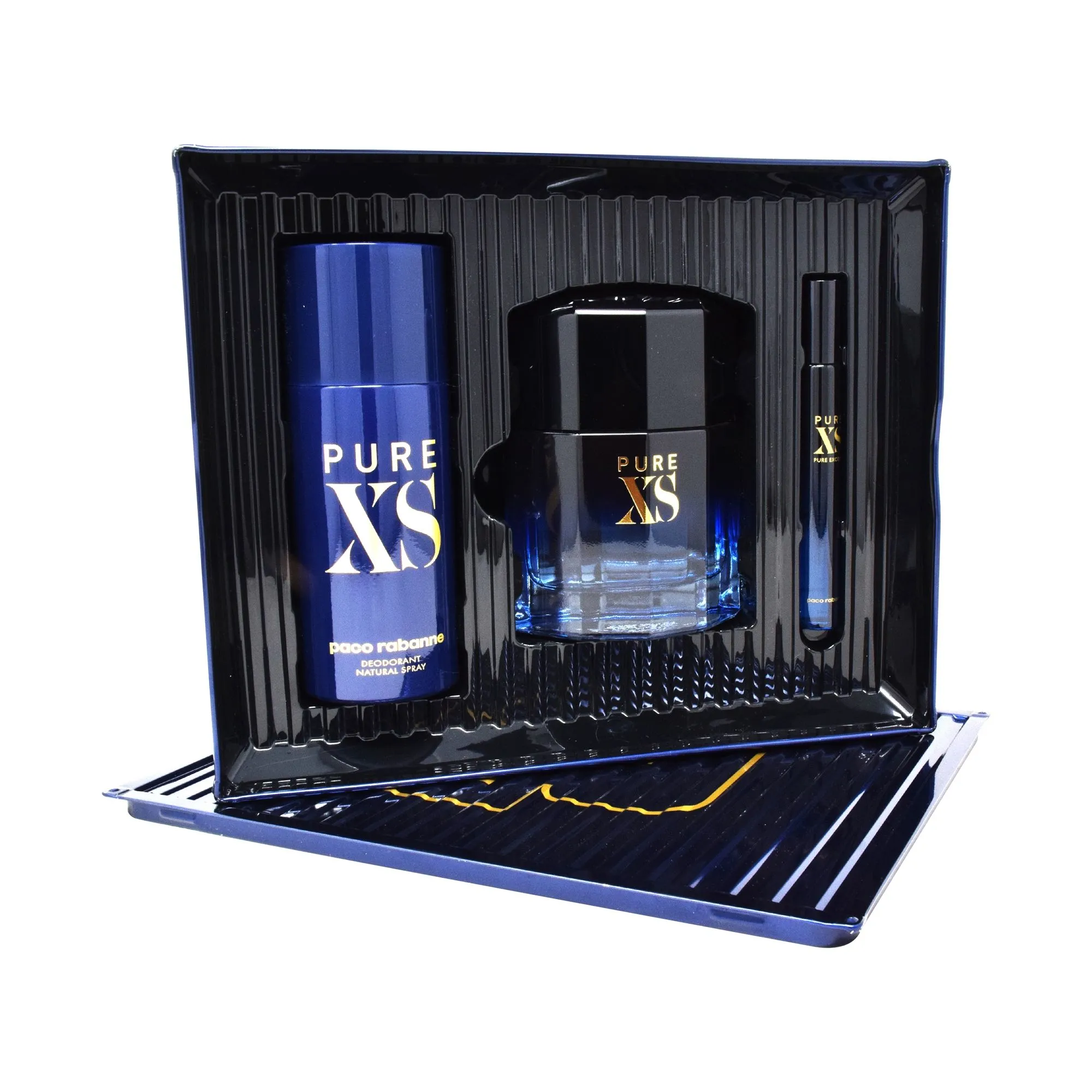 Perfume Paco Rabanne Estuche Pure XS Men 3 Piezas Eau De Toilette Original 